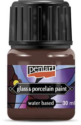Zita´s Creative Glas- und Porzellanfarbe 30ml - braun. Glass- and porcelain paint, Glasmalerei