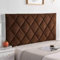 Kopfteilbezug 140/160/180/200 Bett Kopfteil Protector Bezug Bettkopfteil Hussen Staubdicht, Einfarbig Massivholzbett Kopfstütze Bedside Decoration Verdicken Kopfenden Rückenkissen ,Brown-210cm