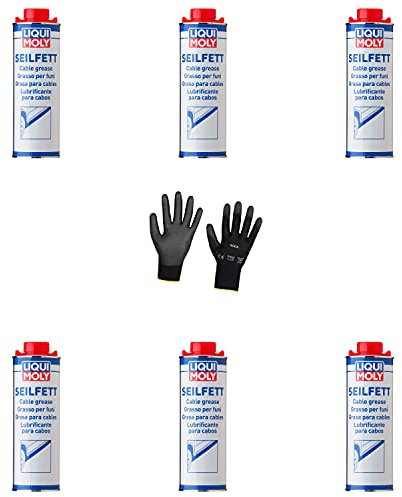 Iloda 6xOriginal Liqui Moly 1l Seilfett 6173 Schutzhandschuhe