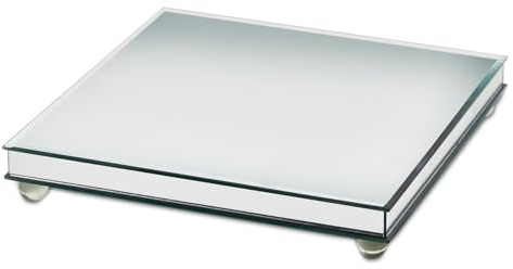 Alzata Specchio in Vetro con Piedi H5X30X30 Formato : 30X30