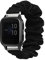 kwmobile Ersatz Armband kompatibel mit Garmin Venu Sq Music/Sq - Smartwatch Scrunchie Haargummi Design Schwarz - Innenmaße 12-25,6 cm