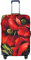 Schöner Reisekoffer mit Mohnblumen-Motiv, hohe Elastizität, mit Reißverschluss, Größe M, 45,7 - 81,3 cm (18-32 Zoll) Trolley-Tasche