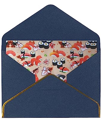 Blanko-Karten mit Umschlägen - Grußkarte, Dankeskarten, Hochzeitskarten, Geburtstagskarten, köstlicher Sushi-Druck