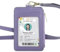 bolimoss Porte-badge violet avec poche latérale zippée, portefeuille mignon pour femme, plusieurs emplacements pour cartes, porte-carte d'identité avec lanière tour de cou pour infirmières,