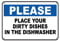 Metal Sign Great Aluminum Tin Sign Please Place Your Dirty Dishes in The Dishwasher 18 X 12 Inch