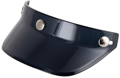 Dickly Visière de Casque, Pare-Soleil à 3 Boutons-Pression, Protection Solaire à Visage Ouvert pour Casques Rétro, Remplacement Direct