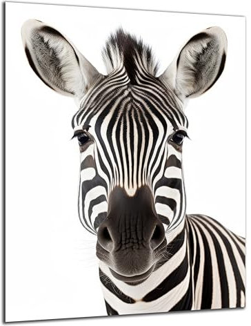 DARO Design - Wand-Bild 6mm HDF 40x30 cm Zebra frontal - Wand-Deko Bilder Wohnzimmer