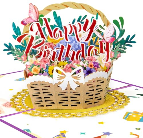 GREETING ART Geburtstagskarte,Pop-Up-Karte Sonnenblumen und Rosen - Geburtstagskarte 3d für Frau, Freundin & Mutter