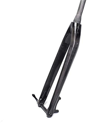 ZUPUM Bike Suspension Fork,26/27.5/29 Inch Mountain Bike Front Fork/Bicycle MTB Fork, Barrel Axle Discbrake Hard Fork/Standard 1.5 Inch Spinal Canal 28.6 * 300mm/Opening 100 * 15mm/3K Gloss/Matt