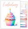HIDEBLOOM Cupcake Einladungskarten Kindergeburtstag Mädchen I 12 Stück I DIN A6 (10,5 cm x 14,8 cm) I Einladungskarten Mädchen Geburtstag I Kinderparty I Geburtstagseinladungen Mädchen