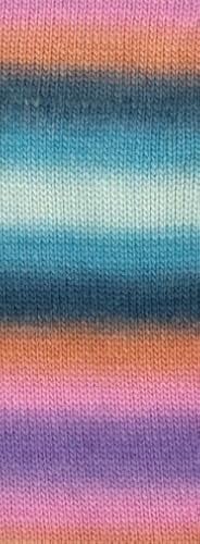 Lana Grossa Colorato Aktion 10 - Rosa/Orange/Dunkel-/Hellpetrol/Mint/Lila