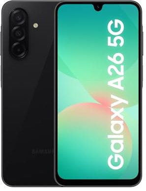 Samsung Galaxy A26 5G 256GB Teléfono Móvil, Awesome Intelligence, 6GB RAM, 50MP Cámara, Negro, Garantía del Fabricante 3 Años + 1 Año Extra