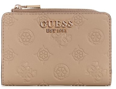 GUESS Damen Phoebe Zip Around Kartenetui, Simply Taupe Logo, Einheitsgröße