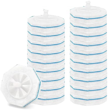 20pcs Disposable Toilet Bowl Cleaning Stick Refill, Compatible with Bathroom & Toilet Cleaning Stick, Strong Stain Removal, Eco-friendly Economy Pack (White)