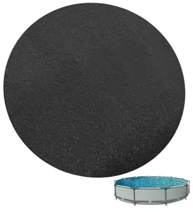 Alfombrilla redonda para piscina de 460 cm de diámetro, cubierta de suelo para piscinas, revestimiento de piscina sobre el suelo, almohadilla protectora de poliéster resistente a perforaciones