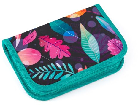 TOPGAL Penn - Federmäppchen für Mädchen/Kinder mit Zwei Klappen, gepolstert, mit Stundenplan und Gummischlaufen. (Penn 24005)