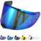 JQF Gear Visière de Casque de Moto pour FF811/VECTOR II/Citation II,Visière de Casque de Protection Contre Le Vent Moto,Lentille de Remplacement Visiere Casque Moto (Bleu chrome)