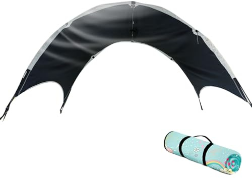 Strandmuschel – 1000–1500 mm wasserdichter Index Sonnenschutz | tragbares Campingzelt, leichtes tragbares Sonnensegel mit UPF 50+ Sonnenschutz | schnell aufstellbarer Rahmen | Stoff