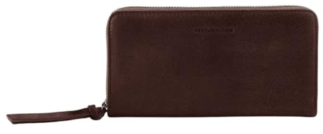 FREDsBRUDER Leder Geldbörse My Old Friend Ziparound Wallet Dark Chocolate Dunkelbraun
