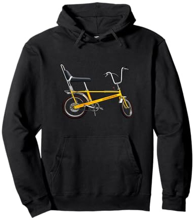 Vintage 70s Style Retro Banana Seat Bicycle Classic Design Pullover Hoodie