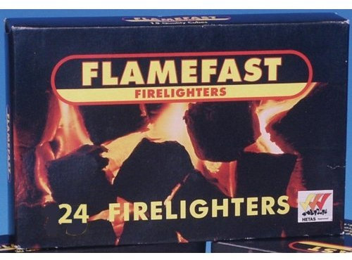 Flamefast Firelighters 24 x 24 packs =576 lighters for log fires stoves burners