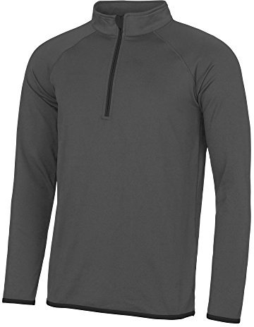 AWDis Cool Half Zip Sweat Charcoal/Jet Black