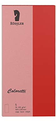 Rössler 220703526 Coloretti Doppelkarten DLhd, hoch, Klatschmohn, 5 Stück