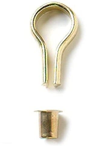 Merriway BH05078 (4 Pcs) Banjo Style Bookcase Kit, Brassed (4 x Sockets and 4 x Studs) - Pack of 4 Pieces