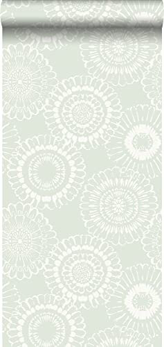 Tapete Blumen Mintgrün - 128861 - von ESTAhome