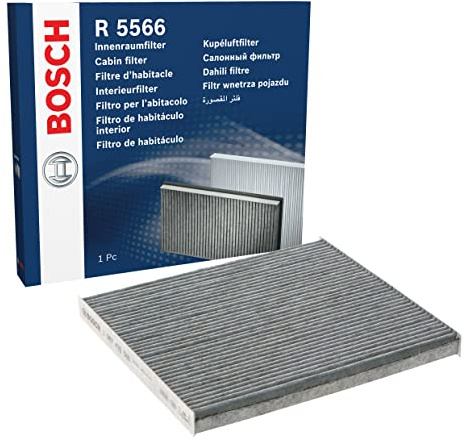 Bosch R5566 Activated Carbon Cabin Filter - Replacement Filter | Against Unpleasant Smells, Pollen and Dust for Cleaner Air Inside the Vehicle