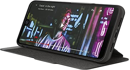 Wiko WKPRFIGAC800 - Funda para teléfono móvil (15,2 cm (6), diseño de Hojas, Wiko, View2, 15,2 cm (6), Color Negro, Gris)