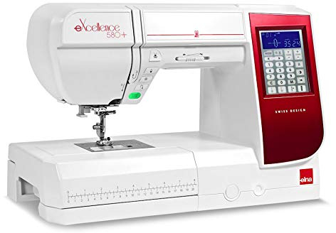 Elna EXELLENCE 580+ Nähmaschine, großer Nähbereich, komfortable Funktionen, Benutzerfreundlich