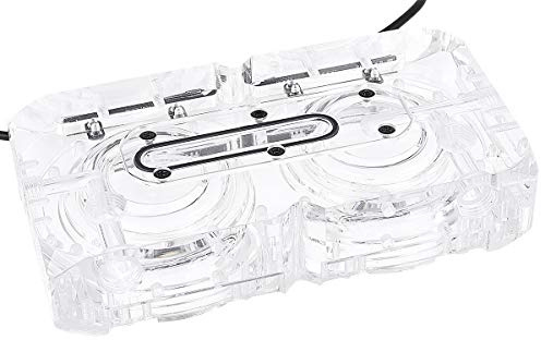 Alphacool Eisdecke D5 Dual Plexi Aufsatz Wasserkühlung 19 cm Pumpe für Desktop und Laptop
