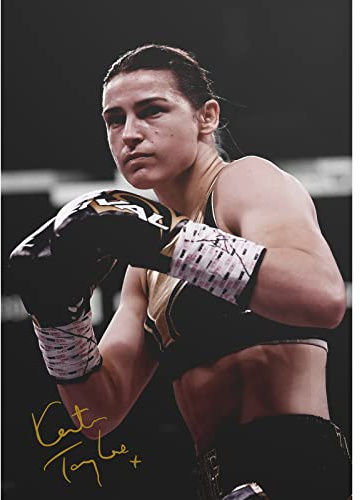 Katie Taylor Foto gedrucktes Poster – aufgedruckte Unterschrift – 18 X 12 Inches
