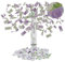 Relaxdays Geldscheine, Party Popper, 6-8 m Effekthöhe, Karneval, Geburtstag, Spielgeld, Konfettikanone 40cm, lila/grün, Partypopper 40 cm