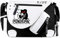 Roffatide Anime Danganronpa Tasche Monokuma Leinwand Umhängetasche Klappe Kunstleder Schulranzen Schulter Messenger Tasche Schwarz