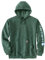 Carhartt Herren-Kapuzen-Sweatshirt aus Polyester-Baumwoll-Mischgewebe, Dehnbare Ärmel - Elm Space Dye - Gr. XS