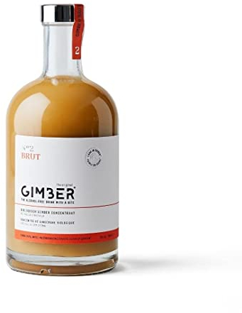 GIMBER Brut N°2 concentrato di zenzero biologico 700 ml | Bevanda analcolica biologica a base di zenzero, limone ed erbe | Estratto di zenzero premium | meno zucchero