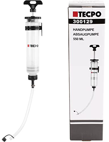 TECPO Motor Öl Wechsel Absaugpumpe Umfüll Pumpe Handpumpe Getriebeöl Absaugen 550 ml