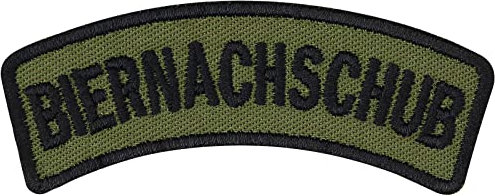 Army Morale Patch gestickt Biernachschub Aufnäher Bundesheer Militär Abzeichen mit Stickerei | Bundeswehr Geschenk Bierliebhaber | Applikation füralle Stoffe | 70x20mm