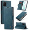 CaseMe Hülle für Samsung Galaxy M60S/Note 10 lite/A81 Vintage Dünne Handyhülle mit Kartenfach Geld Slot Ständer PU Ledertasche Flip Schutzhülle für Samsung Galaxy M60S/Note 10 lite/A81- Blaugrün