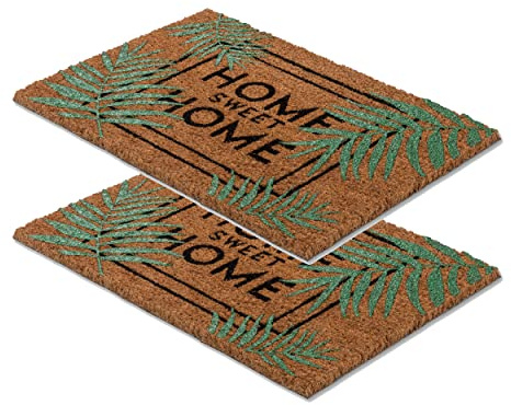 Carpido Eingangsmatte Kokos Türmatte Innen - HSH Palmen 2er Set 40 x 60 cm