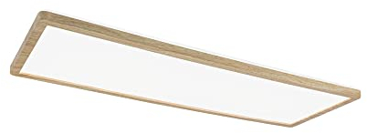 Paulmann 71036 LED Panel Atria Shine Deckenleuchte mit Backlight eckig IP44 22W 2300lm 580x200mm Holzoptik Kunststoff 4000K Badleuchte