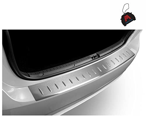 M MOTOS Matte Edelstahl-Ladekantenschutz für Ford Focus III 2011-2014 4 -türig. Erhöhter Fahrkomfort mit säurefesten Schwellerplatten - Kratzschutz