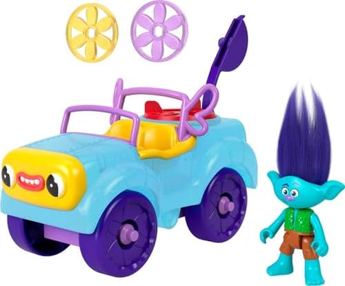 Mattel Imaginext DreamWorks - Set da gioco con auto giocattolo e ramo, con lanciatore di proiettili e dischi, età 3-8 anni