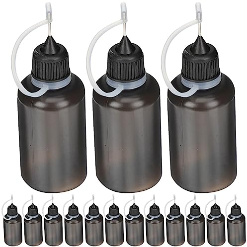 BESPORTBLE Glue Bottles Applicator Bottle 20Pcs 30ML Black Squeeze Liquid Dropper s Glue Applicator DIY Quilling Tool for DIY Paint Craft Needle