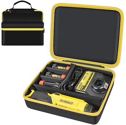 Steadtep Carrying Case Bag Compatible with Dewalt DCF682N1/ DCF680N2 8V MAX Cordless Screwdriver, Rechargeable Gyroscopic Storage Organizer Holder for Accessories (Box Only)