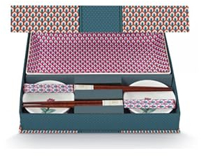 Pip Studio Flower Festival Oriental Geschenkset rund blau 6tlg