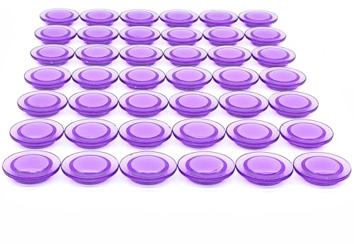 PYJLBX Magnete für Magnettafel, 42 Stück Magnete Stark, Kühlschrankmagnete Bunt Magnete Kühlschrank Magnet Rund Magneten Transparent Whiteboard Magnete Klein,für Kühlschrank Magnetwand Pinnwand (Lila)