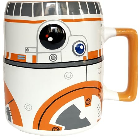 Miranelli Tasse Star Wars BB-8 en céramique officielle avec relief, design authentique, idéal pour les fans de Star Wars et les amateurs de café (BB-8)